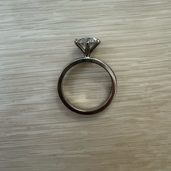 Silver Accented Solitaire Ring Perfect Vacation Ring - Picture 2 of 8